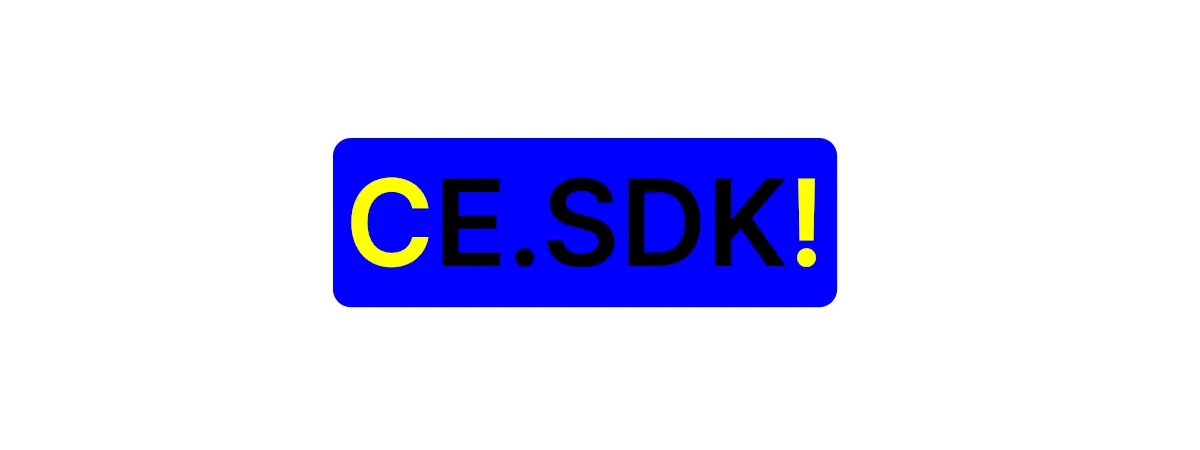 Two-color text on a rounded blue background demonstrating per-range colors, padding, and corner radius.