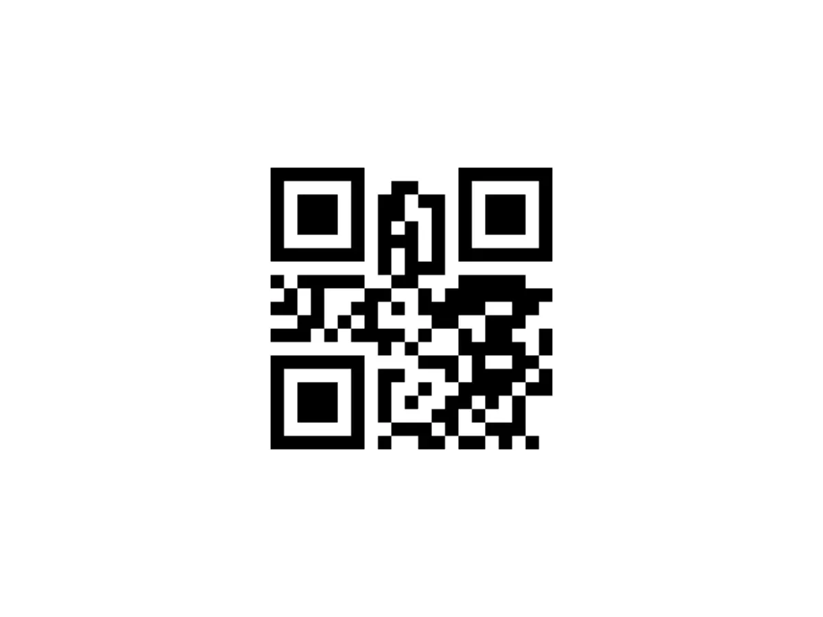 A QR code rendered as an image fill on a page.