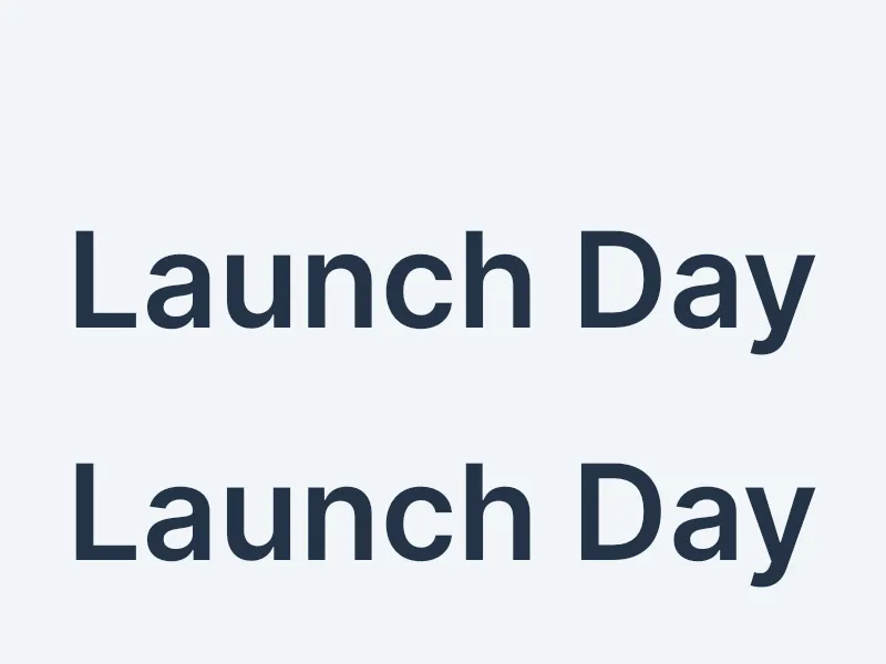 Android text design example showing a fixed text frame with automatic font sizing