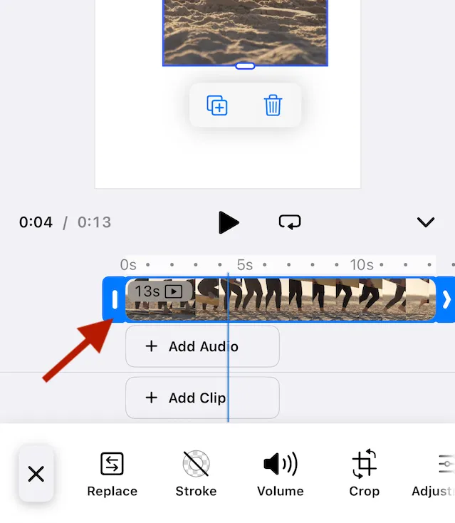 The prebuilt VideoEditor includes a draggable timeline with trimming handles.