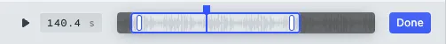 The trim controls for audio.
