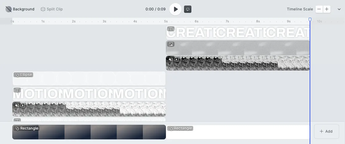 The editor timeline control.