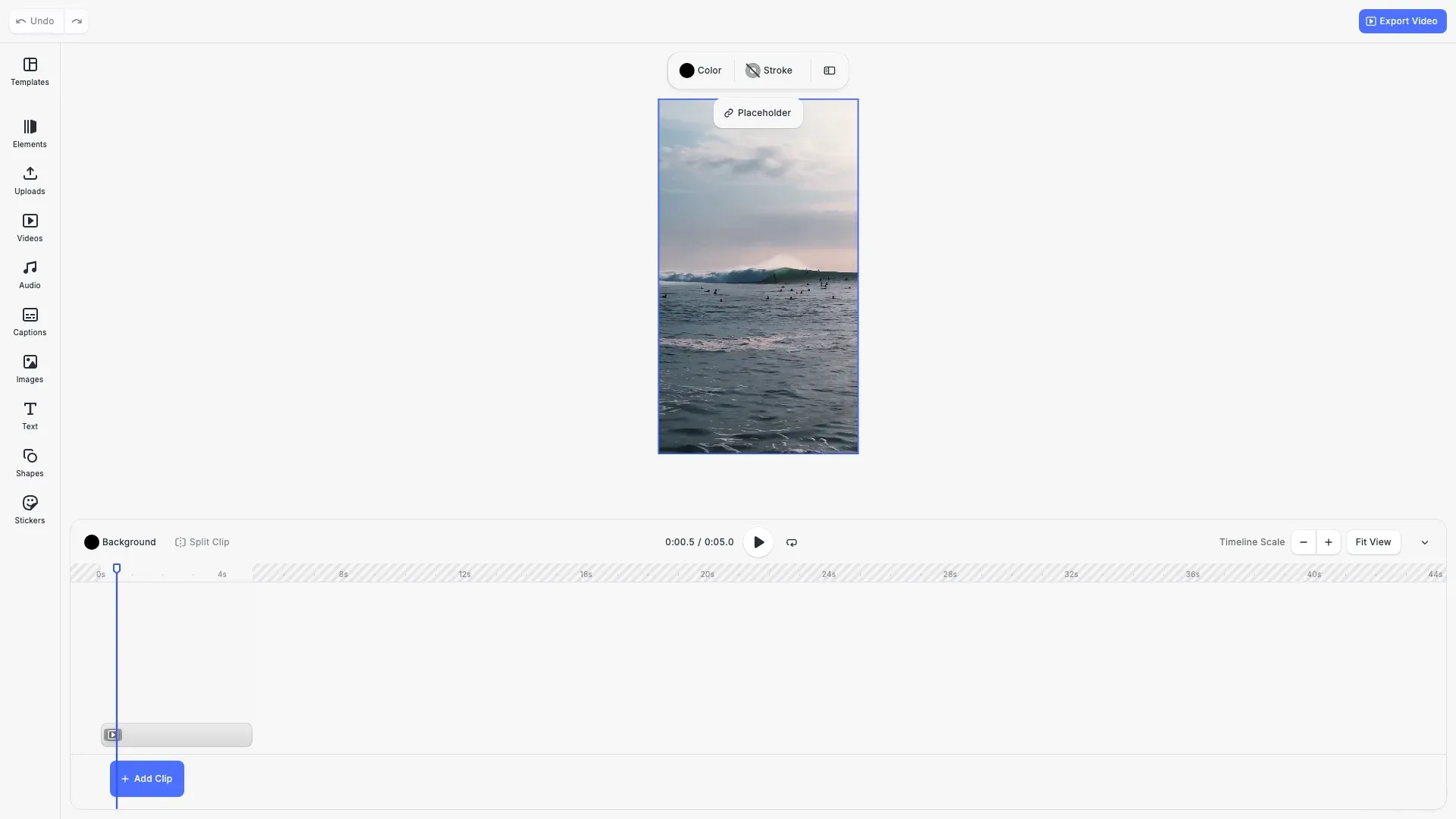 Export for Social Media example showing CE.SDK with export buttons for different platforms