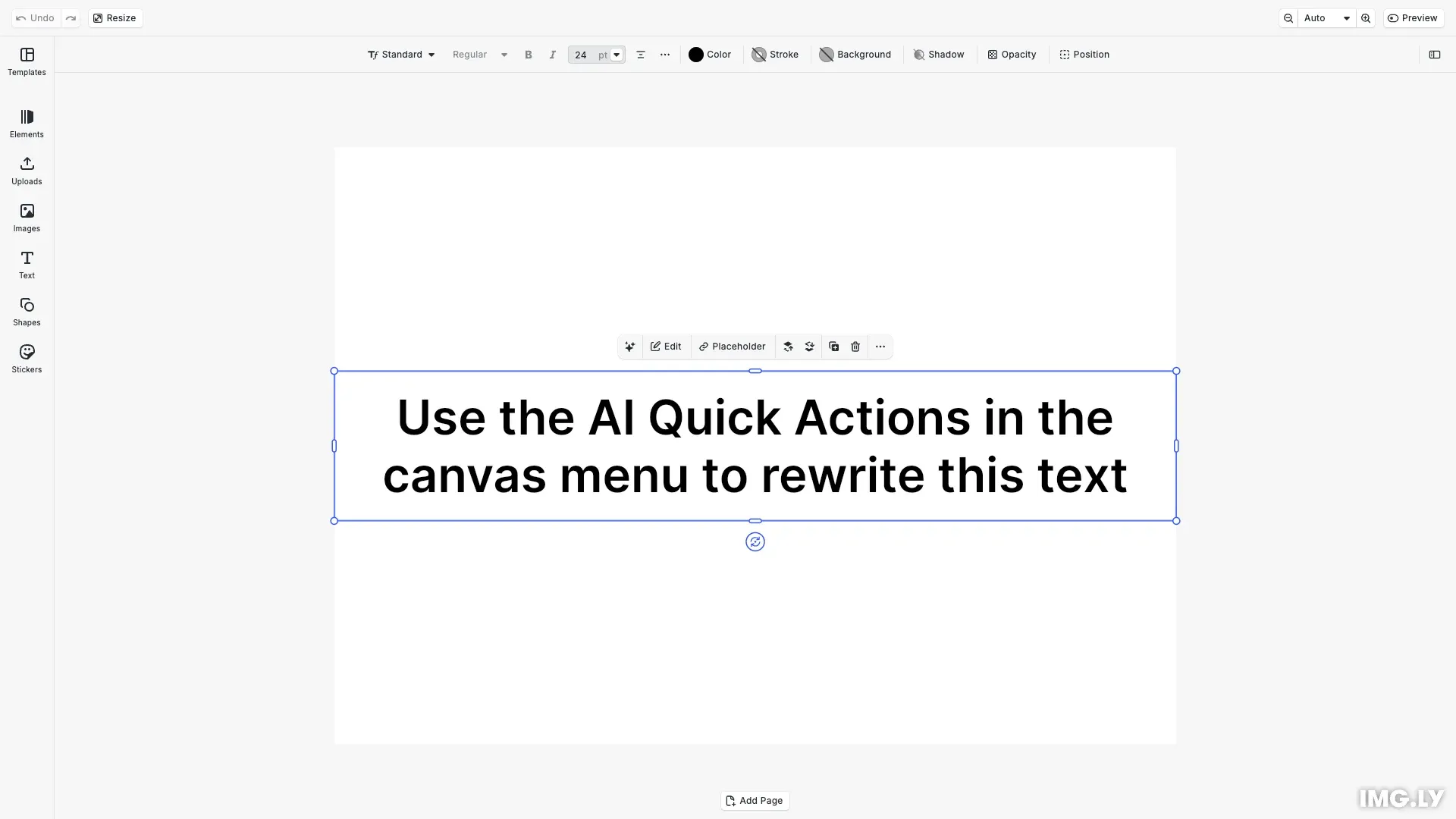 AI Text Generation Interface