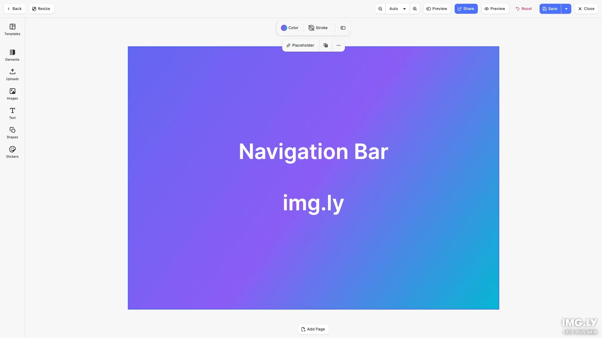 Navigation Bar Hero