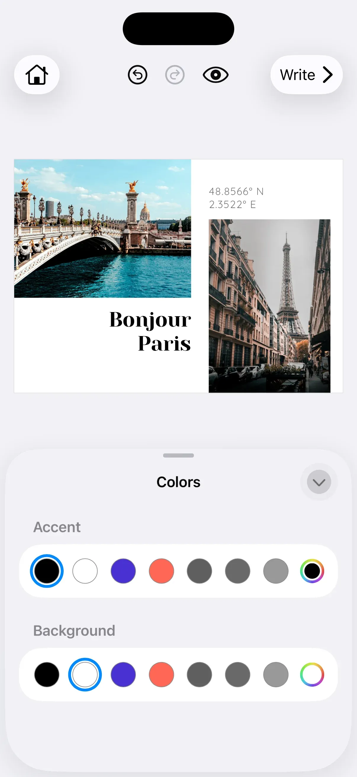 Postcard Editor preview