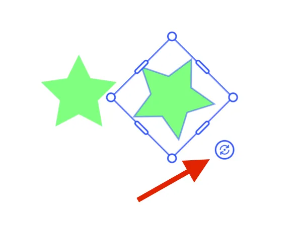 Rotation handle of the control gizmo