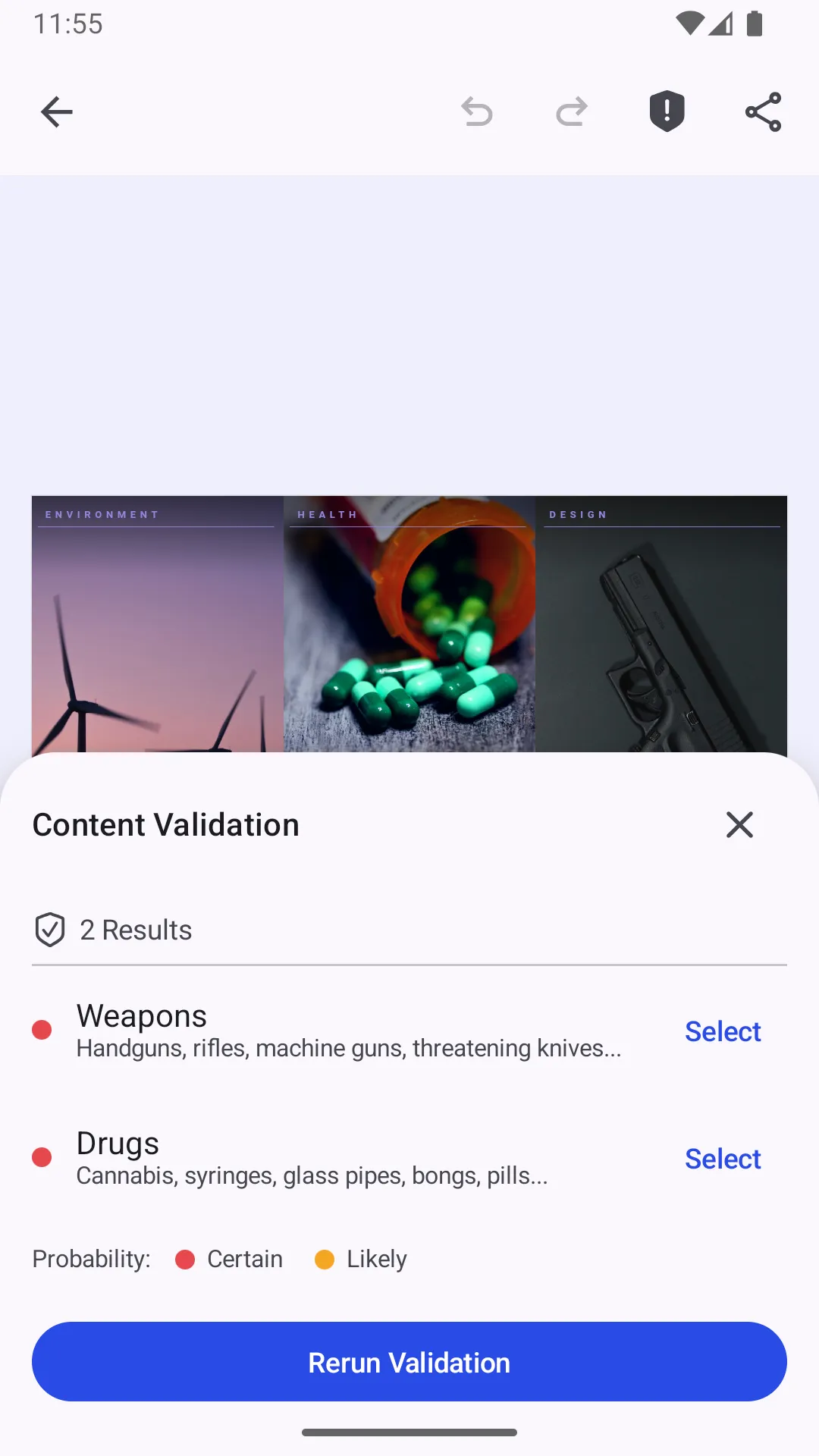 Content Moderation Editor starter kit screenshot